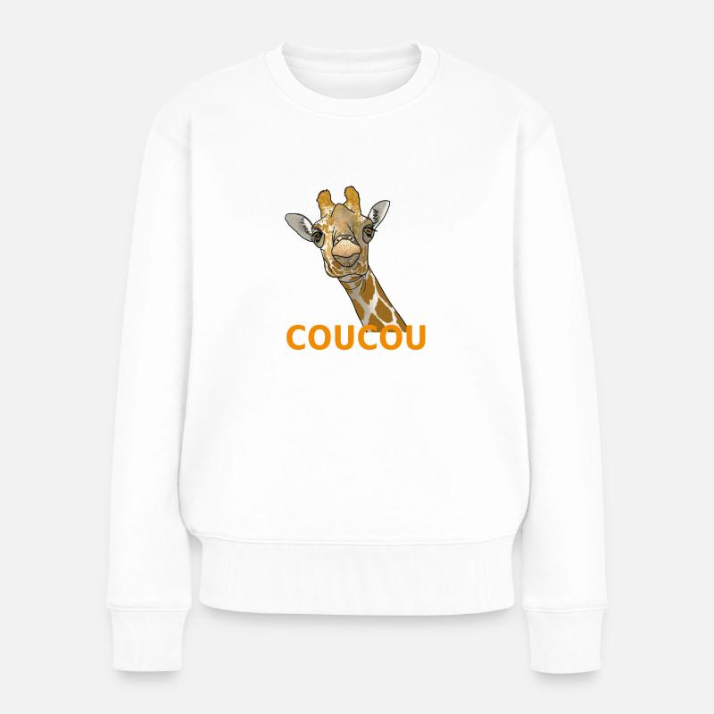 Girafe Coucou - Pull Premium bio Femme - blanc