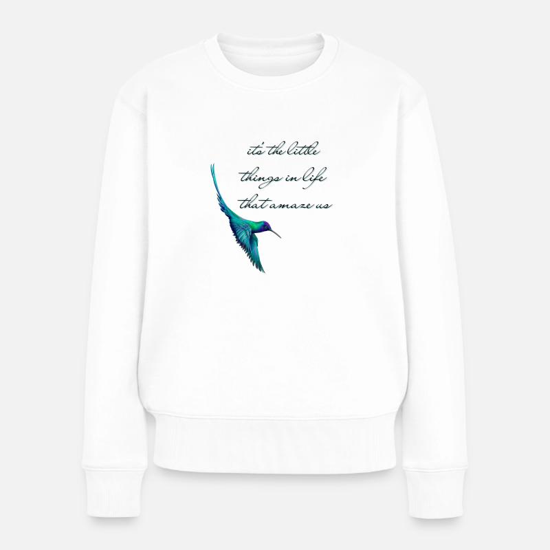 little things - Frauen Premium Bio Pullover - Weiß