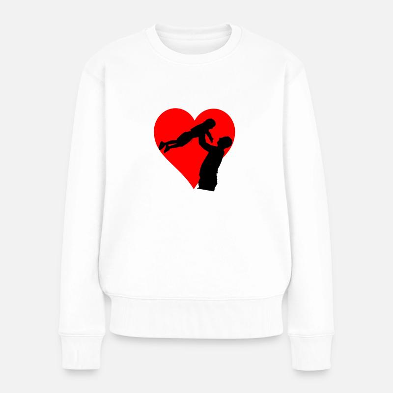 Papa ist der beste - Frauen Premium Bio Pullover - Weiß