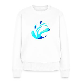 Eau liquide (couleurs personnalisables) - Pull Premium bio Femme - blanc - Devant - Julia (174cm)