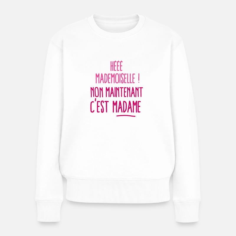 evjf madame humour future mariée - Pull Premium bio Femme - blanc