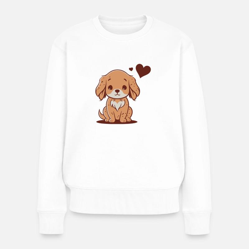 süßer Hund - Frauen Premium Bio Pullover - Weiß