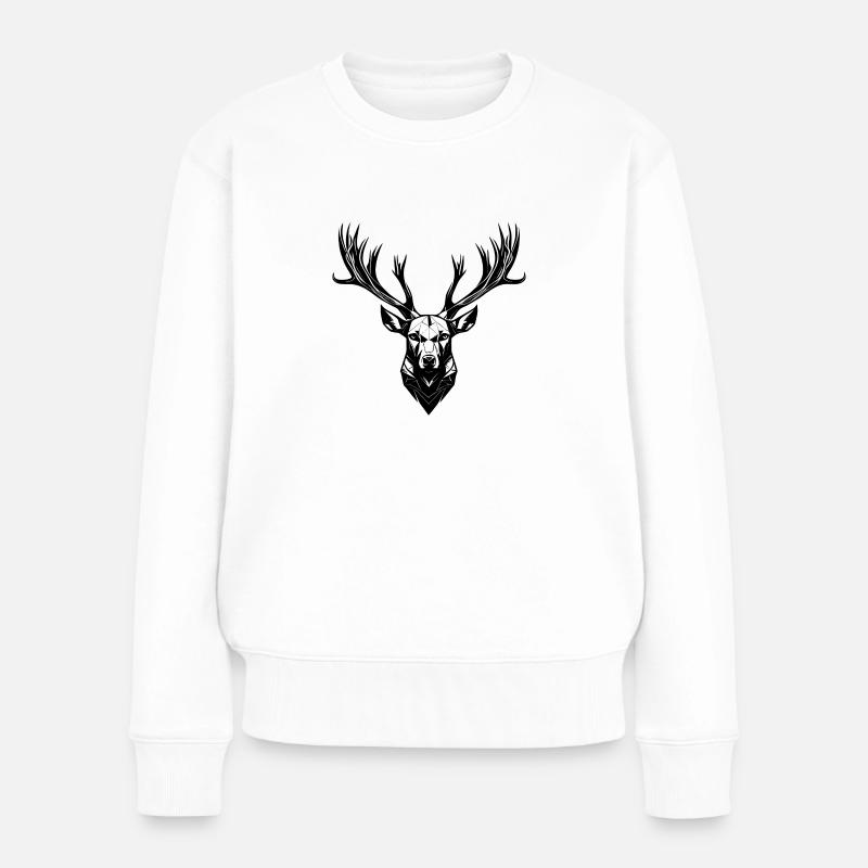 Bois de cerf - Pull Premium bio Femme - blanc