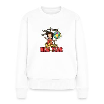 Kambodscha Khmer Neujahr Choul Chnam I Geschenk - Frauen Premium Bio Pullover - Weiß - Vorne - Julia (174cm)