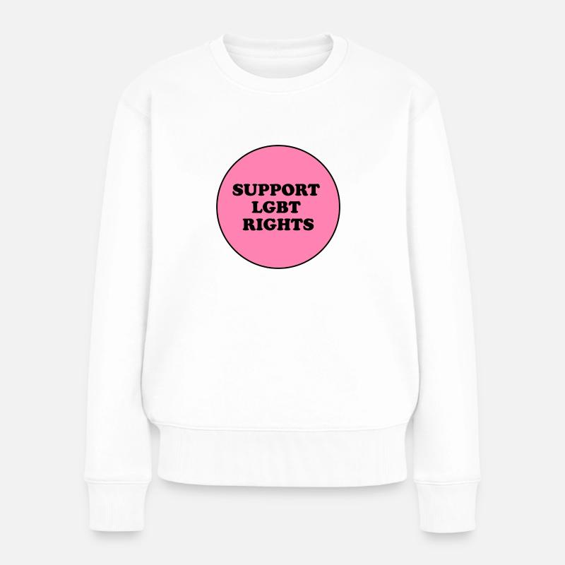 Soutenez les droits LGBT - Pull Premium bio Femme - blanc