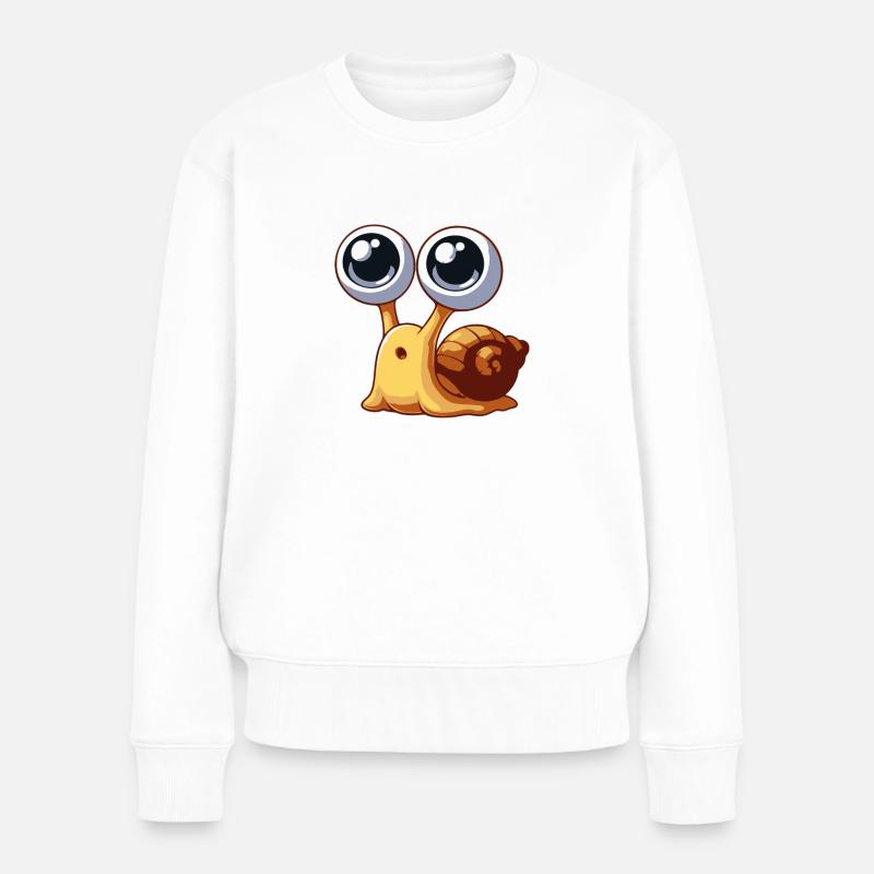 Baby-Schnecke - Frauen Premium Bio Pullover - Weiß