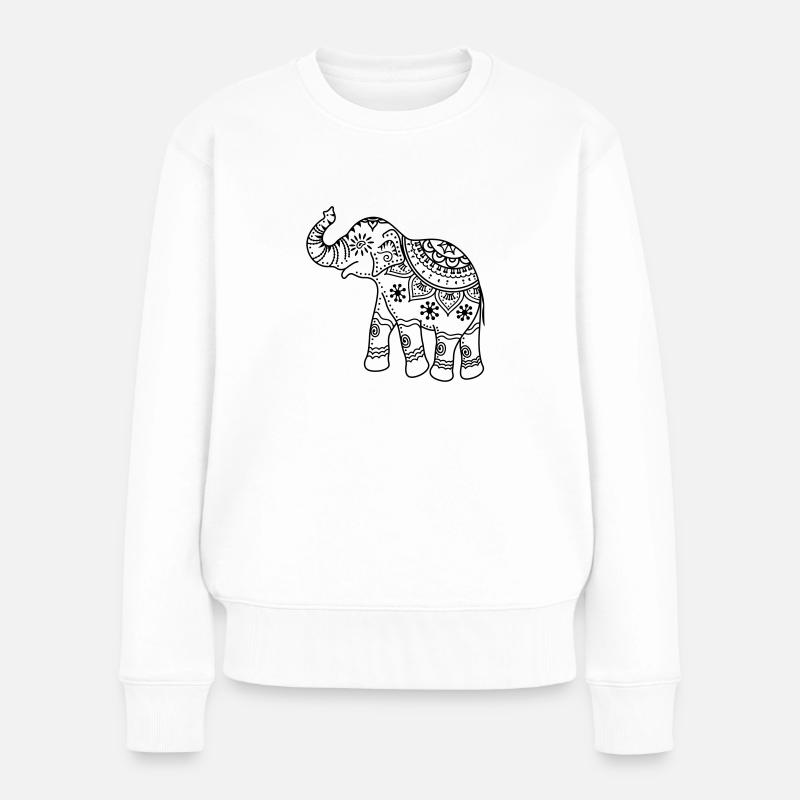 éléphant - Pull Premium bio Femme - blanc