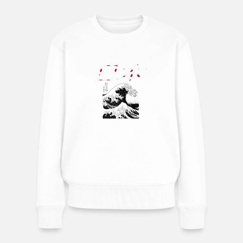 Japan - Frauen Premium Bio Pullover - Weiß