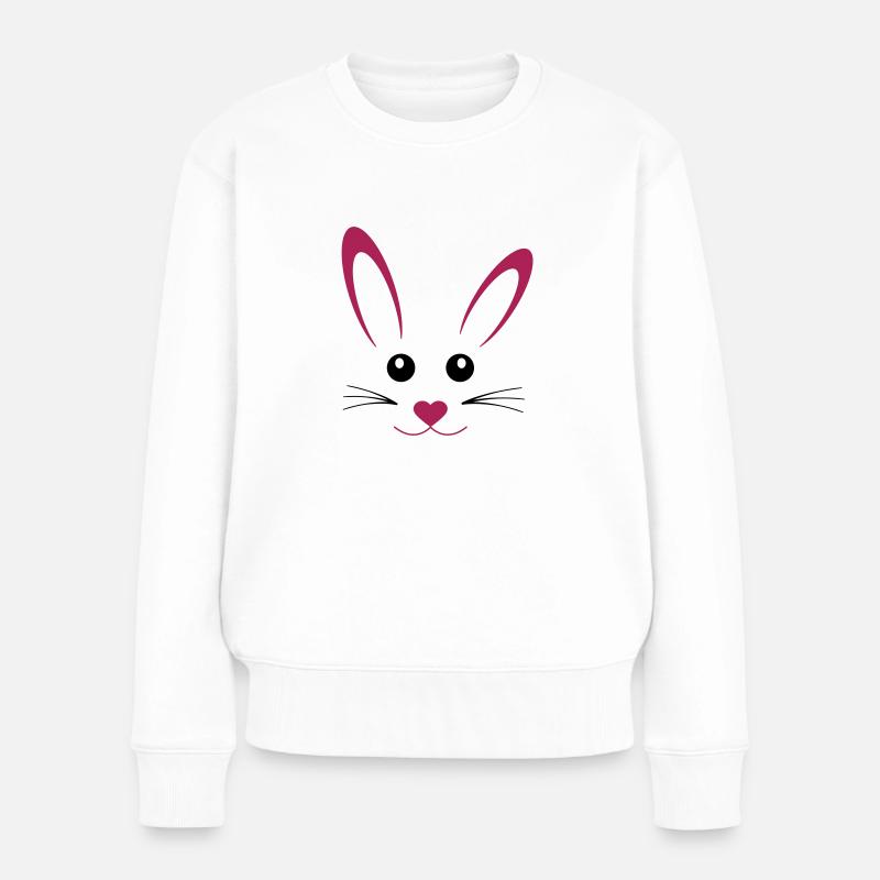 hase - Frauen Premium Bio Pullover - Weiß