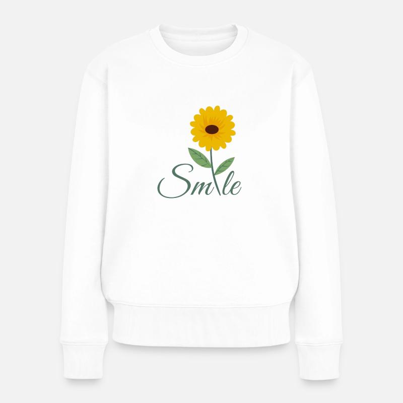 Smile - Pull Premium bio Femme - blanc