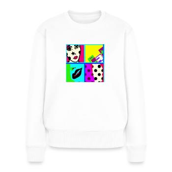 Pop art - Frauen Premium Bio Pullover - Weiß - Vorne - Julia (174cm)