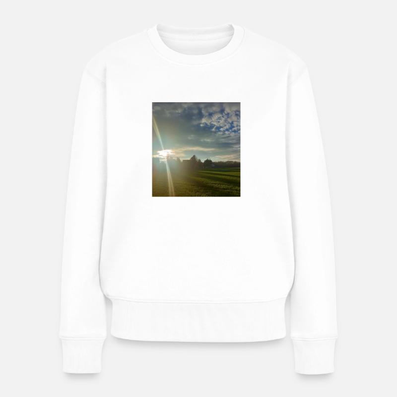 Sunshine in the sky - Frauen Premium Bio Pullover - Weiß