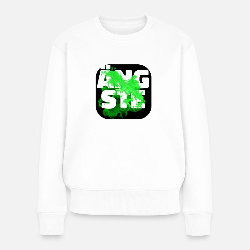 Ängste gruen - Frauen Premium Bio Pullover - Weiß