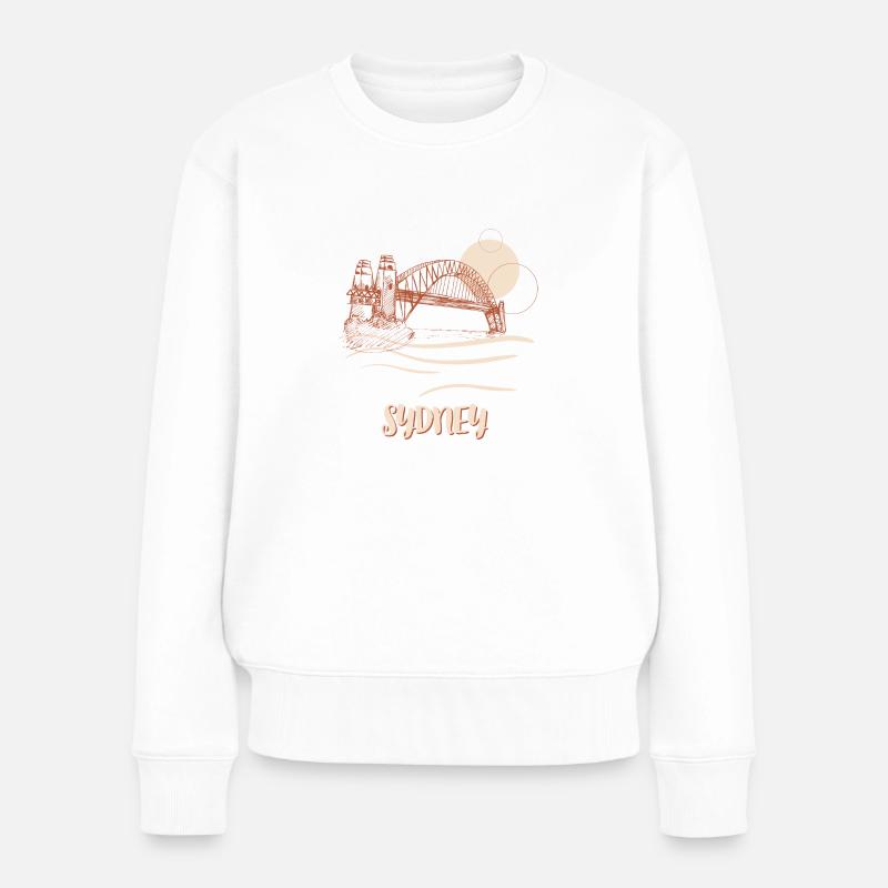 Sydney - Frauen Premium Bio Pullover - Weiß