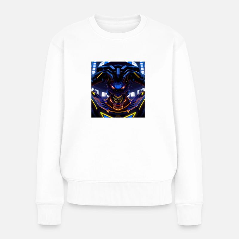 Cyberpunk - Frauen Premium Bio Pullover - Weiß