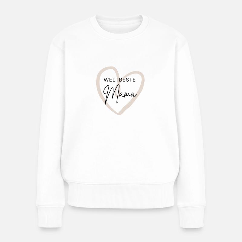 Weltbeste Mama - Frauen Premium Bio Pullover - Weiß