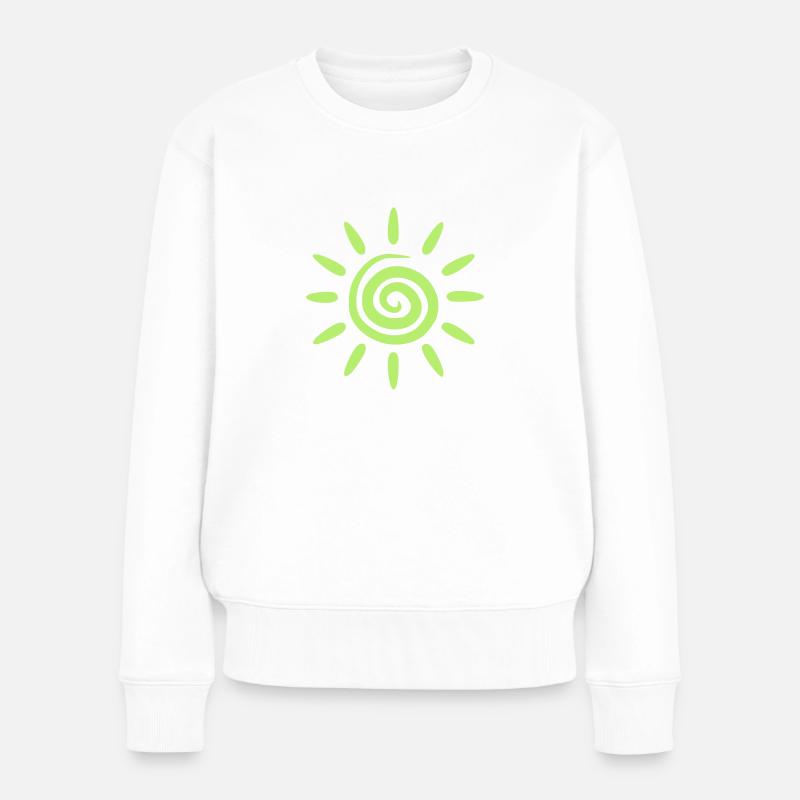 Spirale Sonne - Frauen Premium Bio Pullover - Weiß