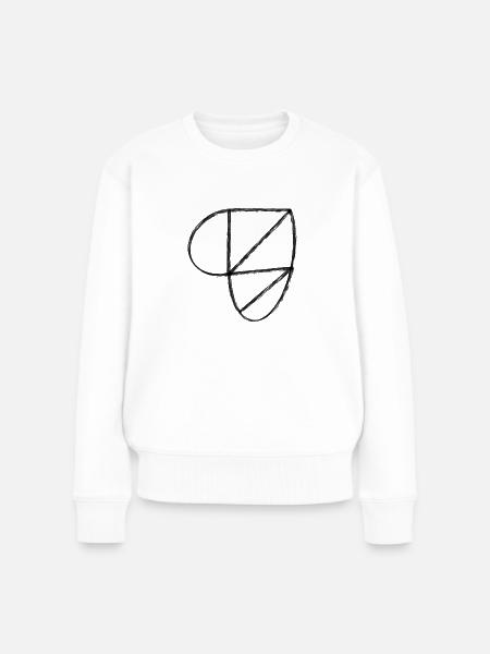 Herz Design - Frauen Premium Bio Pullover - Weiß
