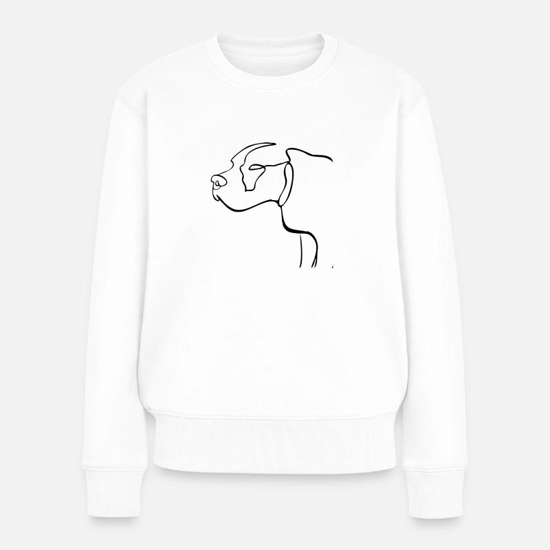 Chien - Pull Premium bio Femme - blanc