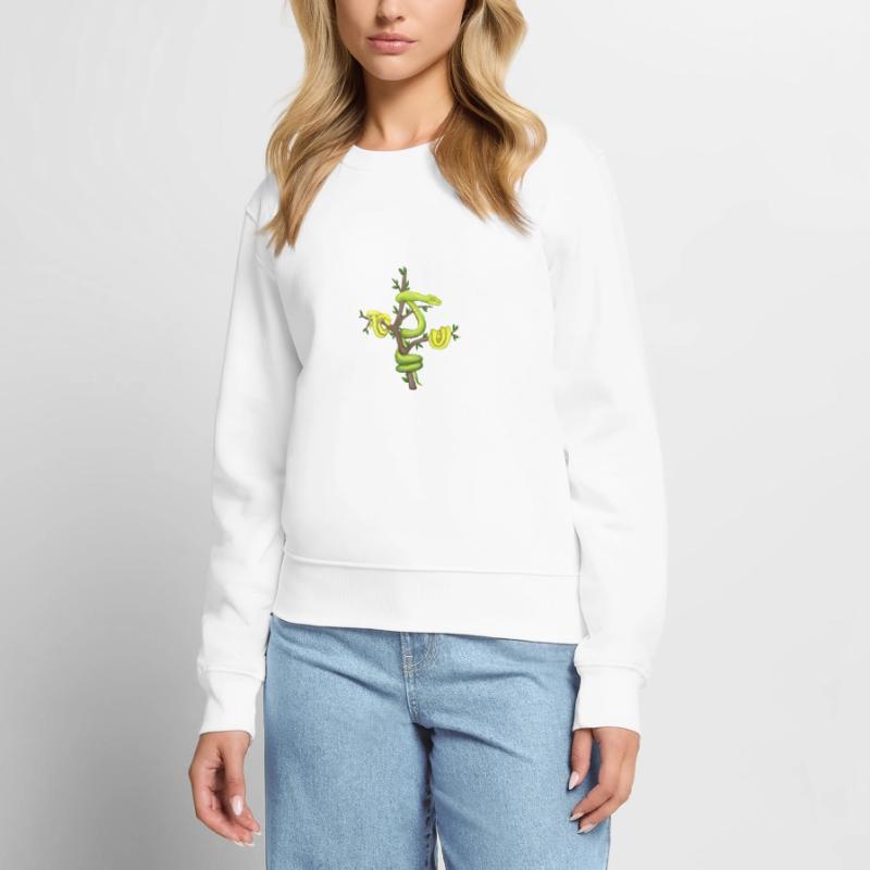 Der Grüne Python - Baumpython Frauen Premium Bio Pullover