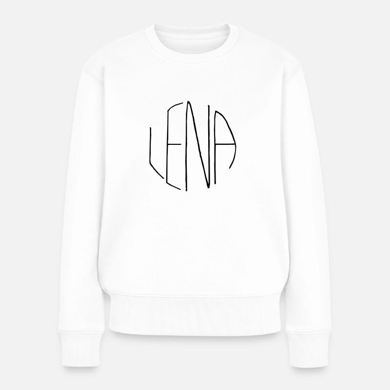 Lena - Frauen Premium Bio Pullover - Weiß