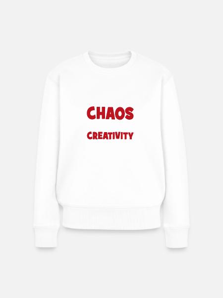 kreativ - Frauen Premium Bio Pullover - Weiß