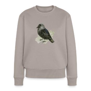 Sweet chew - Women's Premium Organic Jumper - taupe - Front - Julia (174cm)