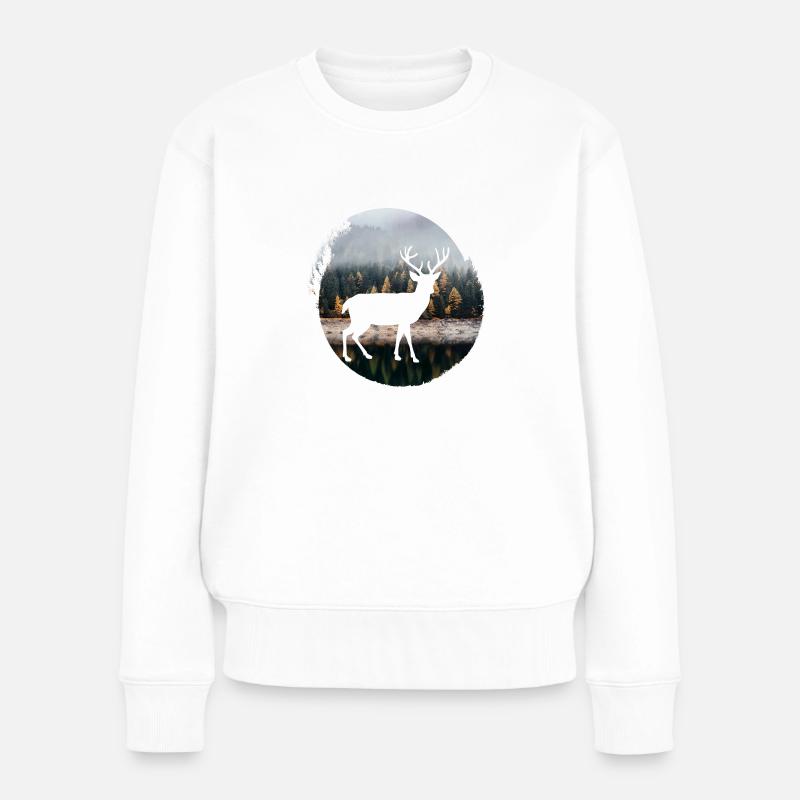 Meer Wasser Strand - Frauen Premium Bio Pullover - Weiß