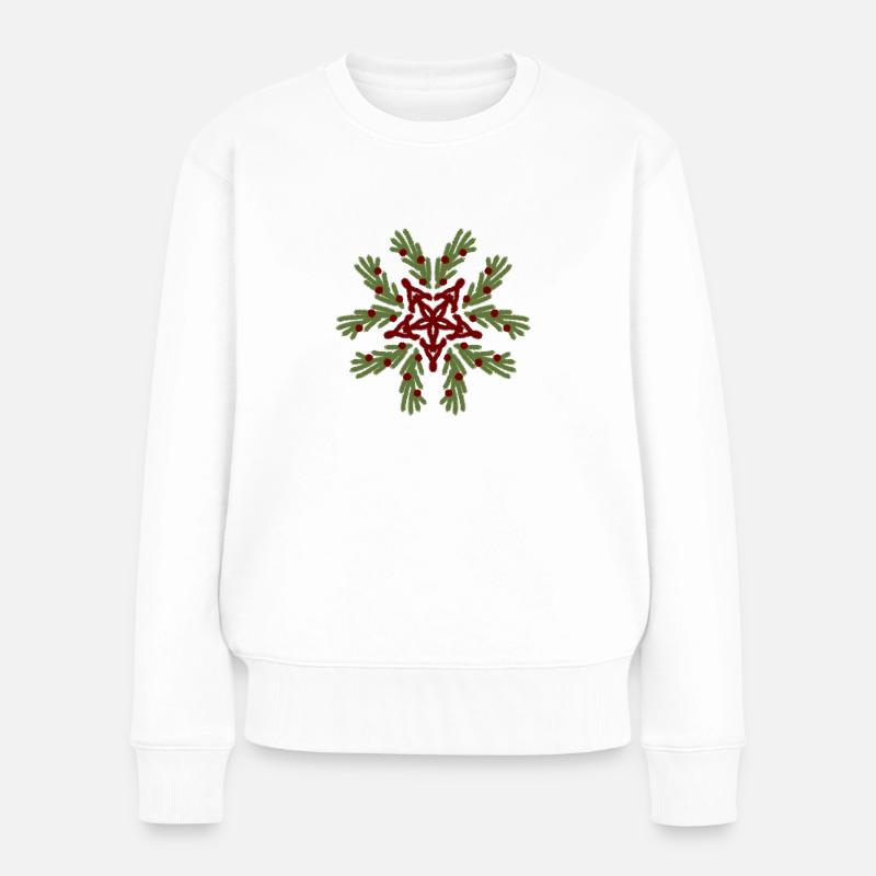 Ugly Christmas Sweater - Frauen Premium Bio Pullover - Weiß