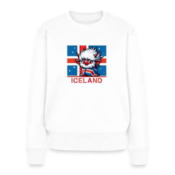 iceland Island 7 - Frauen Premium Bio Pullover - Weiß - Vorne - Julia (174cm)