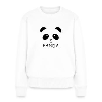 Panda - Frauen Premium Bio Pullover - Weiß - Vorne - Julia (174cm)