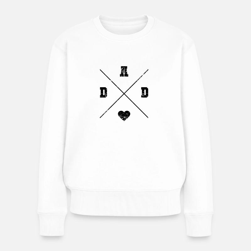 Dad Vatertag Geschenk - Frauen Premium Bio Pullover - Weiß