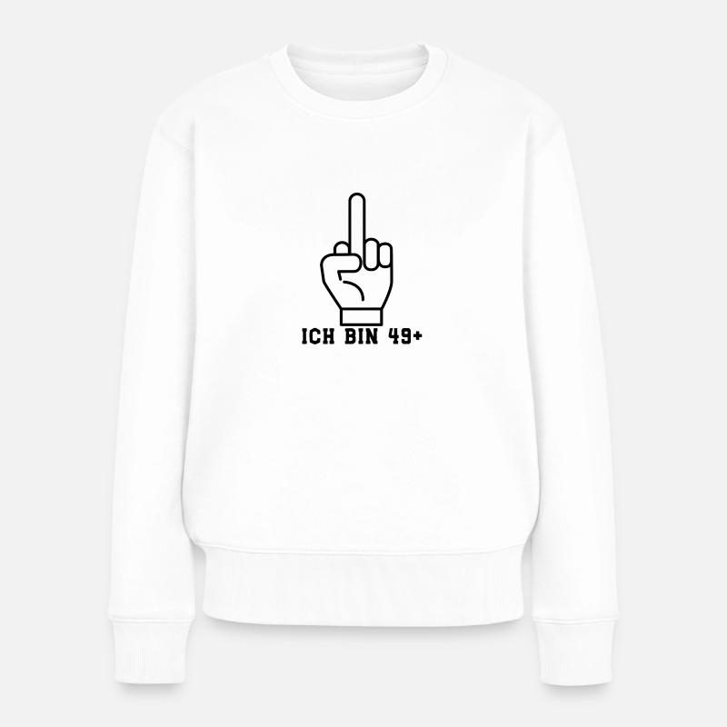 J'ai 49 ans et plus, pas des doigts à cinq doigts - Pull Premium bio Femme - blanc
