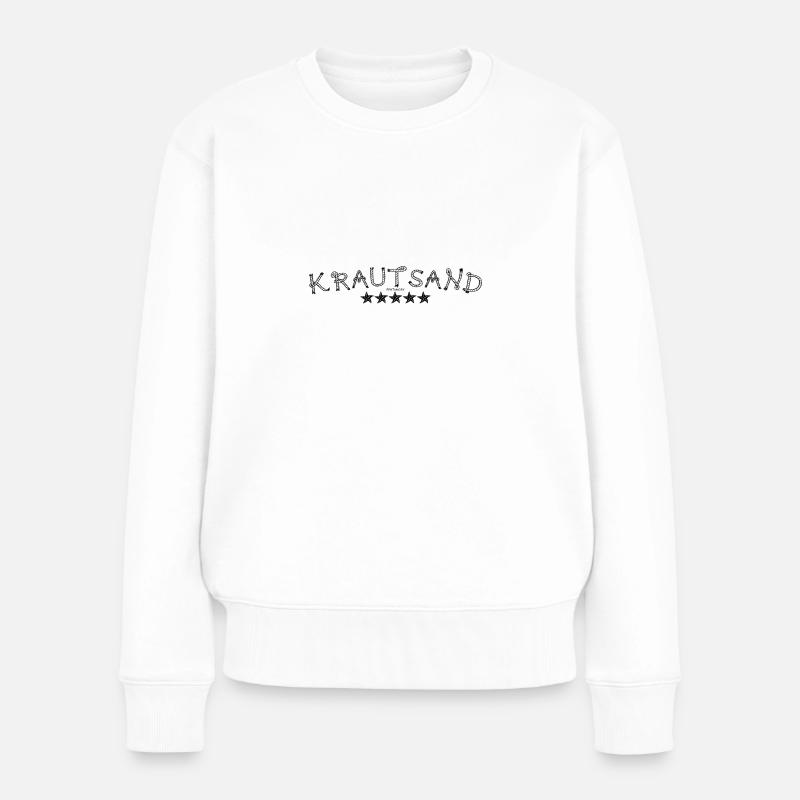 Elbinsel Krautsand Urlaub Seil Seestern (b) - Frauen Premium Bio Pullover - Weiß