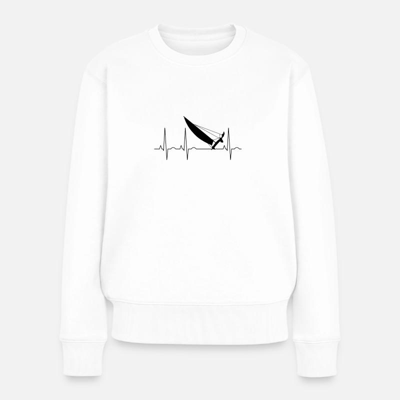 Katamaran - Puls / Frequenz - Frauen Premium Bio Pullover - Weiß