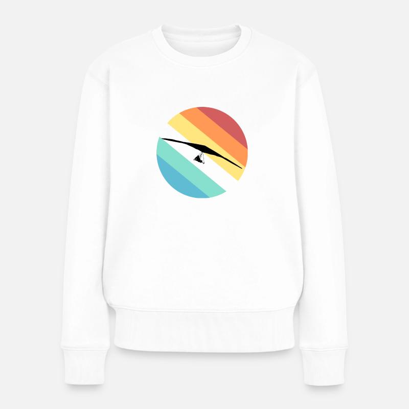 Hängegleitschirm - Frauen Premium Bio Pullover - Weiß