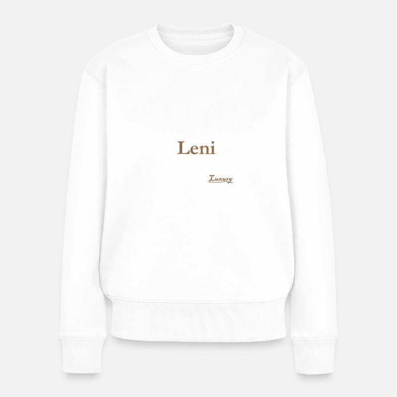 Leni - Frauen Premium Bio Pullover - Weiß