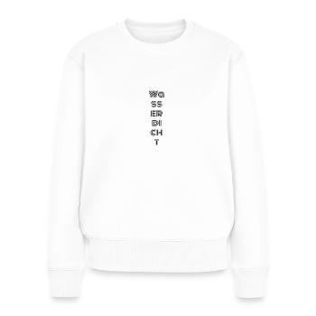Wasserdicht - Frauen Premium Bio Pullover - Weiß - Vorne - Julia (174cm)