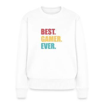 Gaming - Pull Premium bio Femme - blanc - Devant - Julia (174cm)