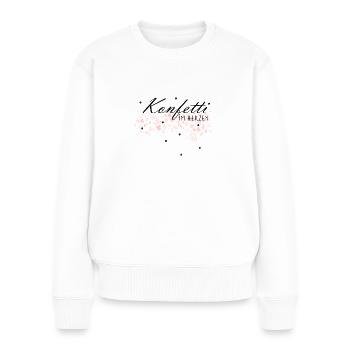 Confetti in the heart - Women's Premium Organic Jumper - white - Front - Julia (174cm)