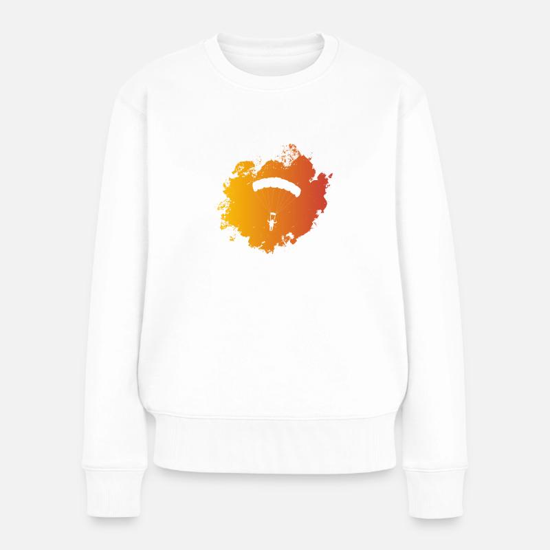 Paragliding - Frauen Premium Bio Pullover - Weiß