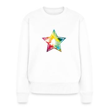star colorful symbol - Women's Premium Organic Jumper - white - Front - Julia (174cm)