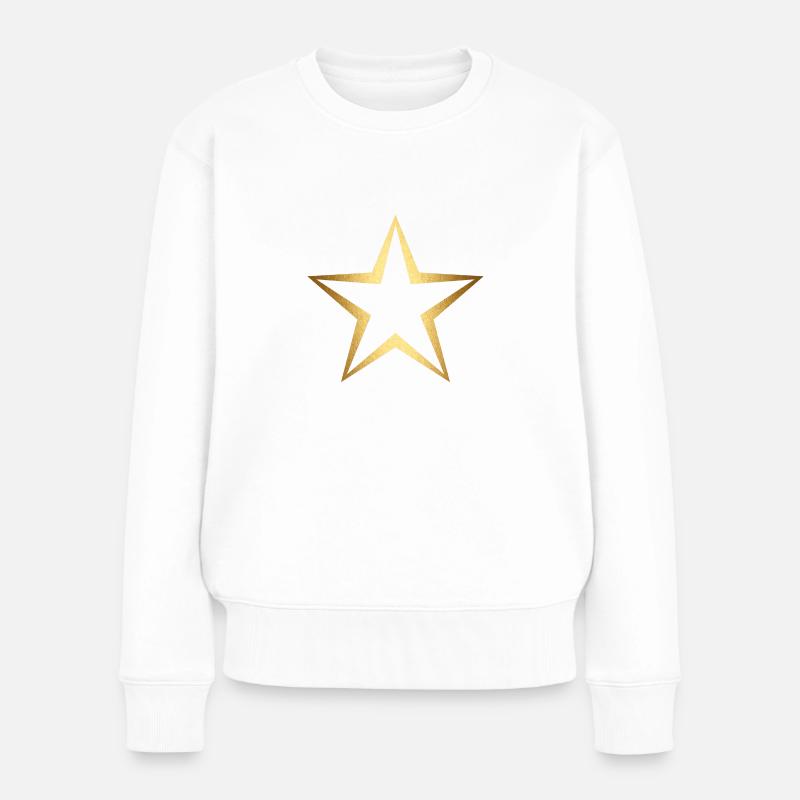 Or étoile - Pull Premium bio Femme - blanc