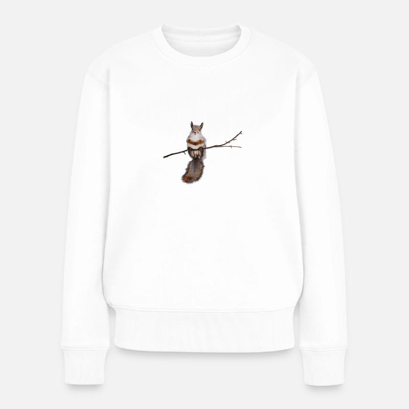écureuil - écureuil - Pull Premium bio Femme - blanc