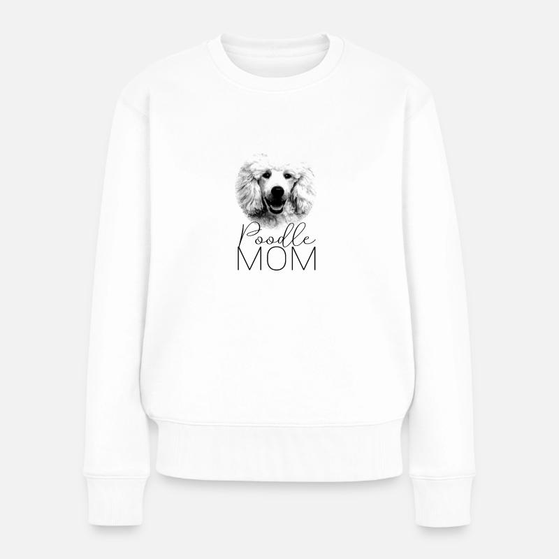 Pudel Hunde Mama - Frauen Premium Bio Pullover - Weiß