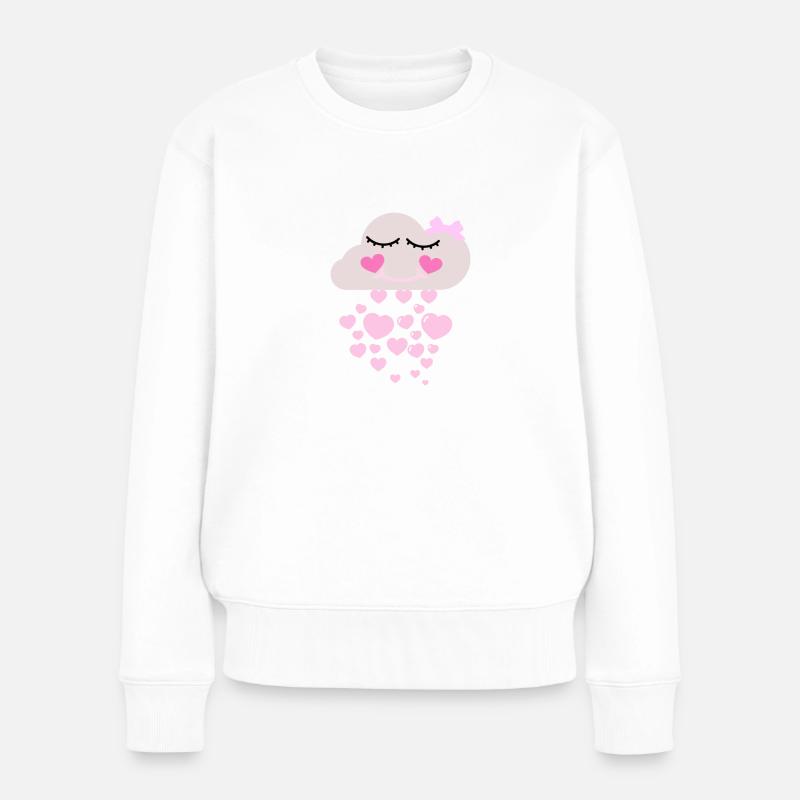 Wolke - Frauen Premium Bio Pullover - Weiß