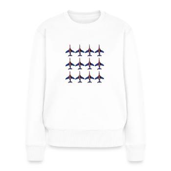 Patrouille de France meeting aérien armée de l'air - Pull Premium bio Femme - blanc - Devant - Julia (174cm)