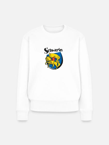 Schweriner Wappen - Frauen Premium Bio Pullover - Weiß