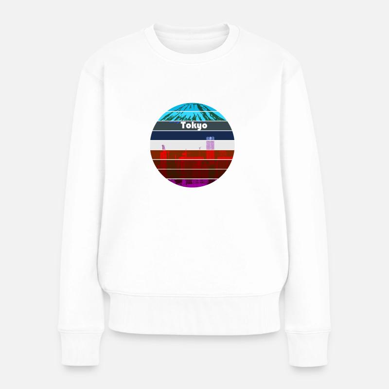 Tokyo - Frauen Premium Bio Pullover - Weiß