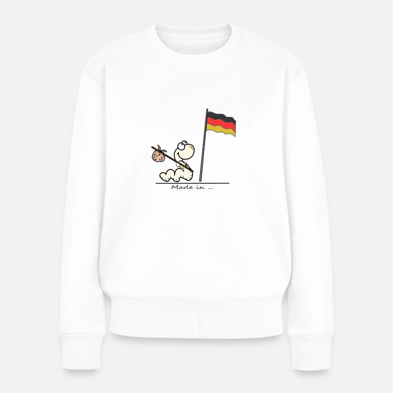 "Made in Germany" - Frauen Premium Bio Pullover - Weiß